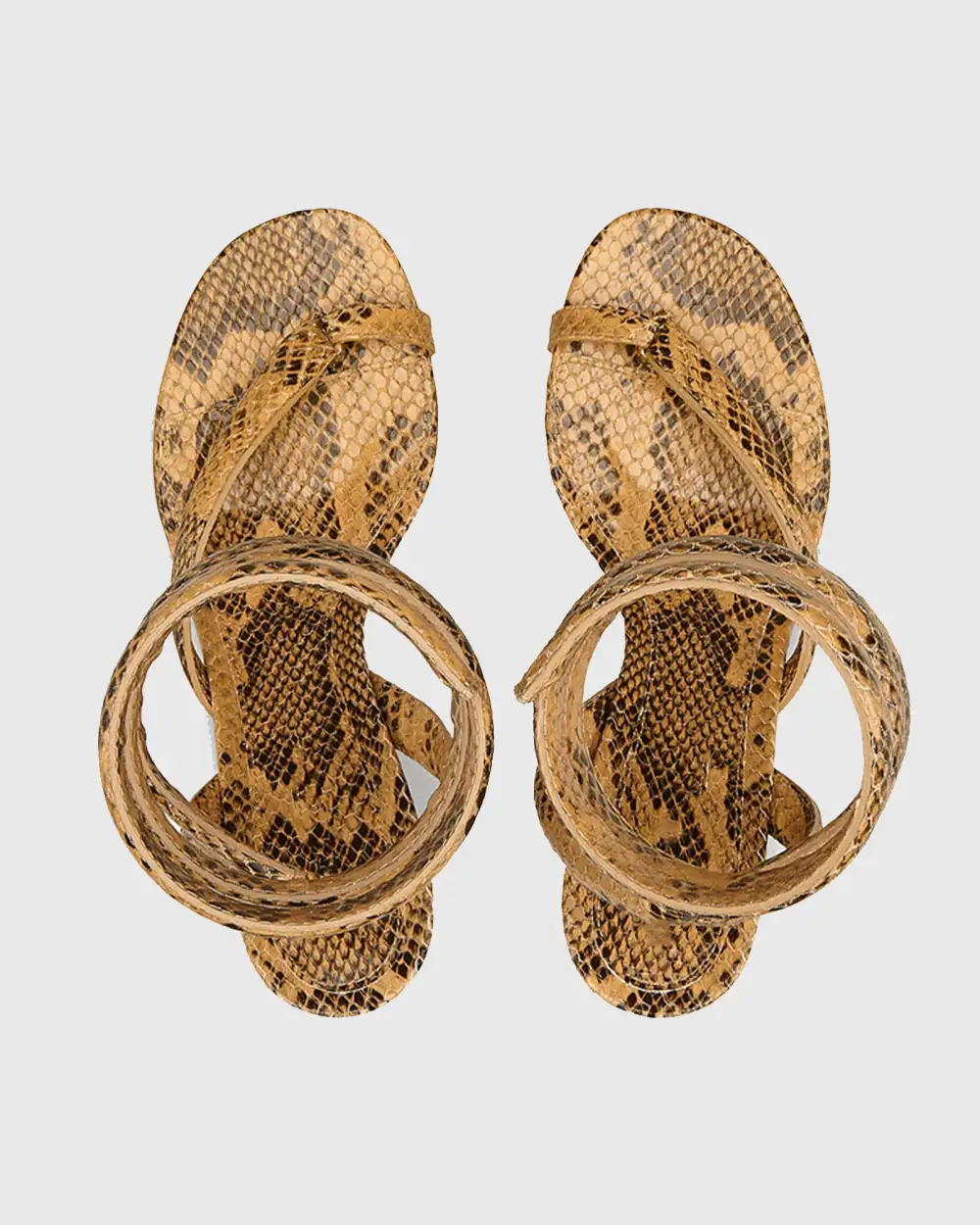 Spiral Snake Sandals in Yellow