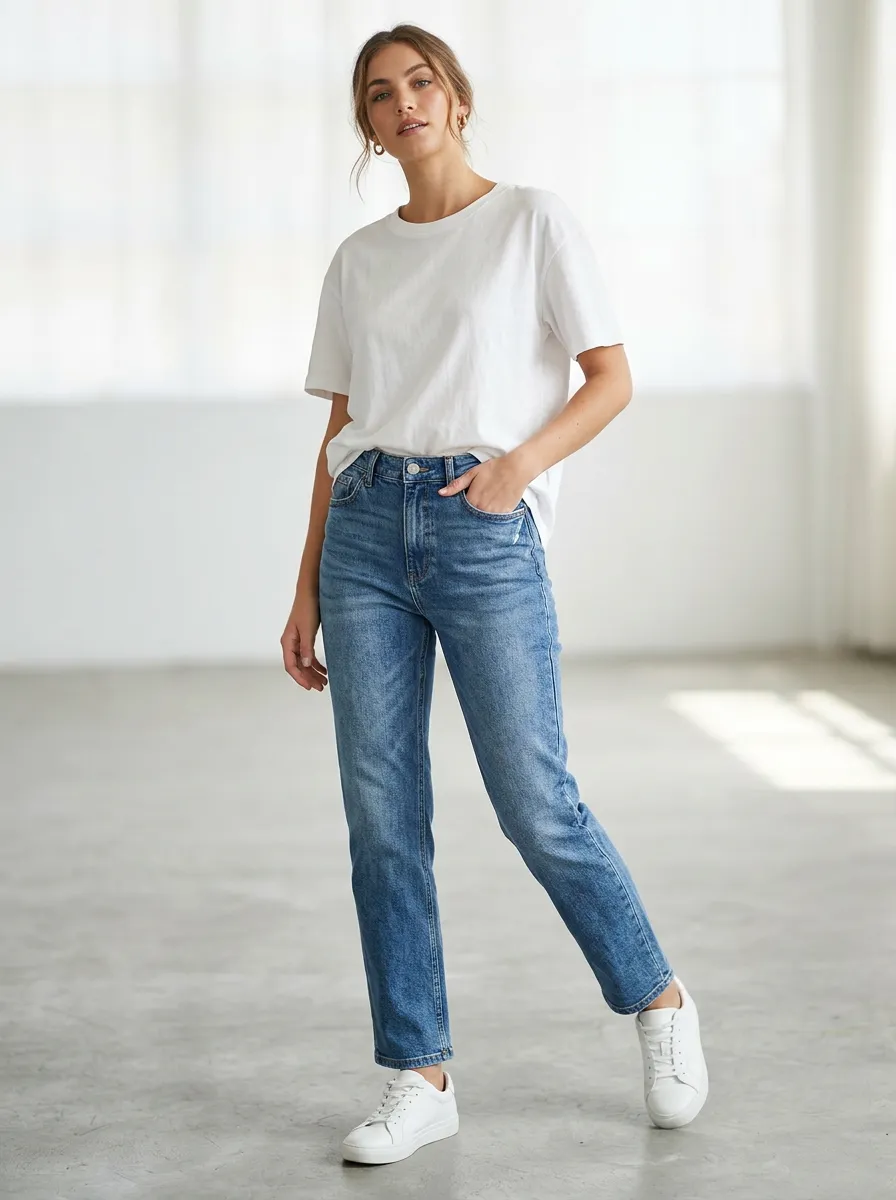 Women's Casual Daily Wear Denim Printed Jeans