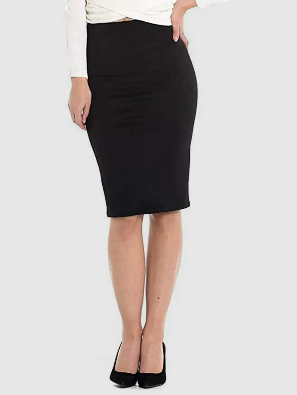 Structured Lightweight Wrap Skirt