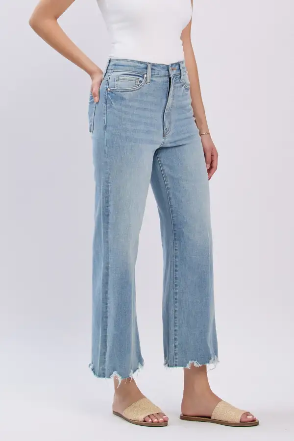 Women's Cropped Ultra-High-Rise Wide-Leg Jeans