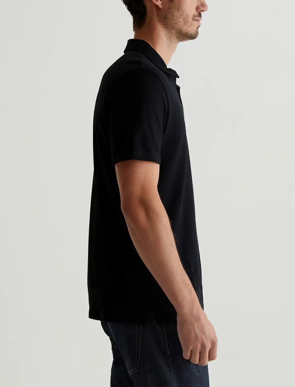 Men's Cotton Jersey Point Collar Polo Shirt