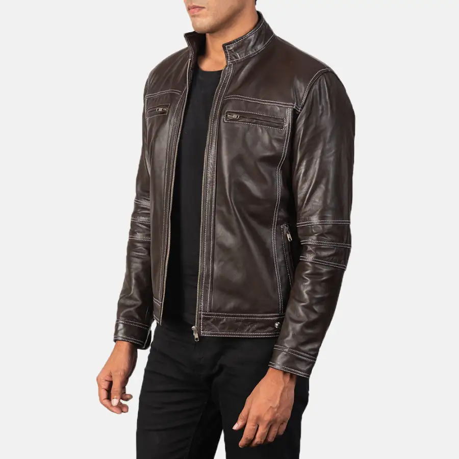 Men's Rugged Modern Biker Leather Jacket