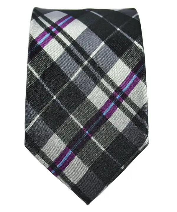 Elegant Silk Plaid Men's Necktie