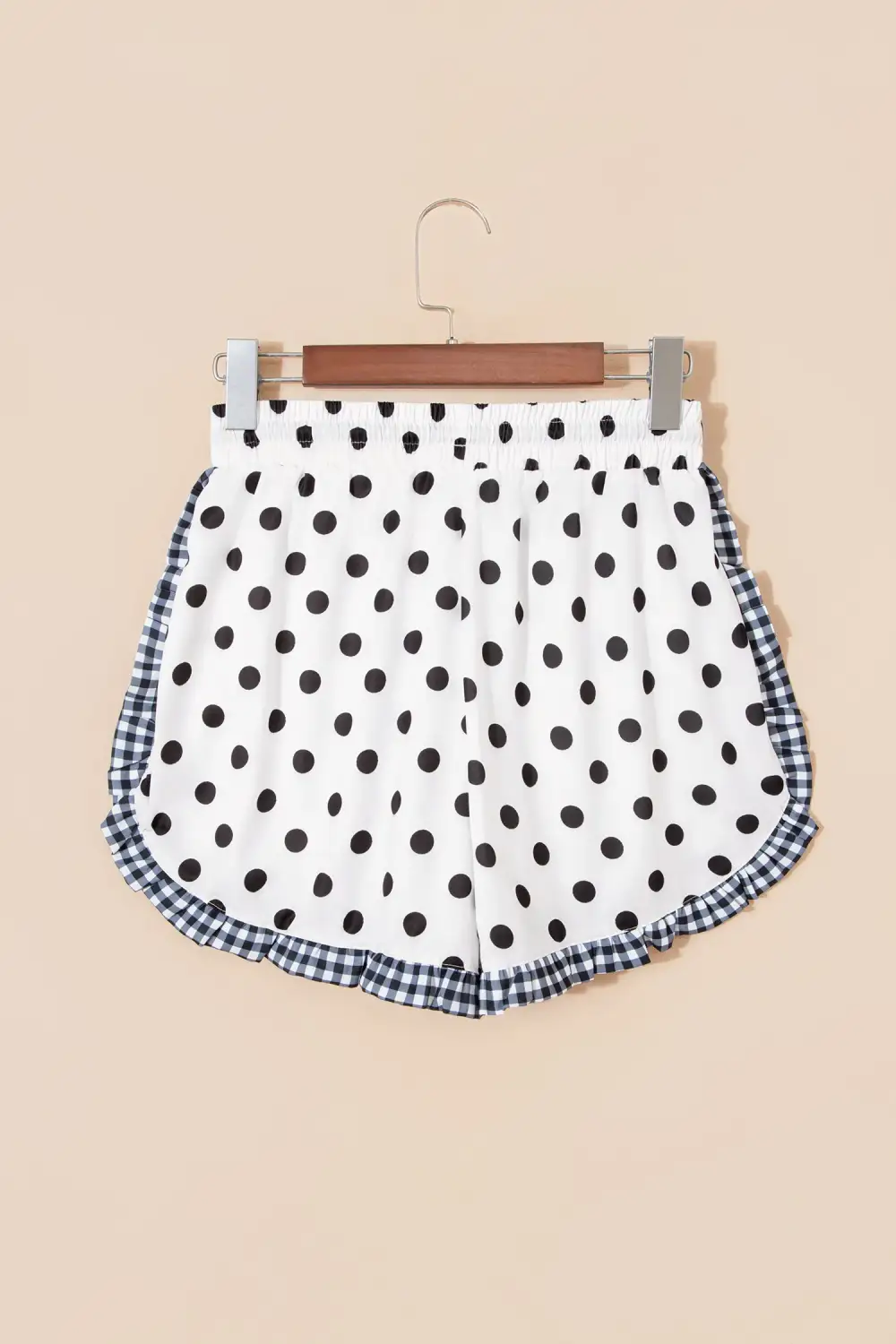 Refined Drawstring Elastic-Waist Ruffled Pocketed Casual Shorts