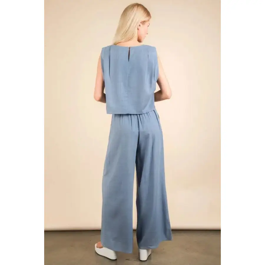 Relaxed Solid Woven Top & Pants Set