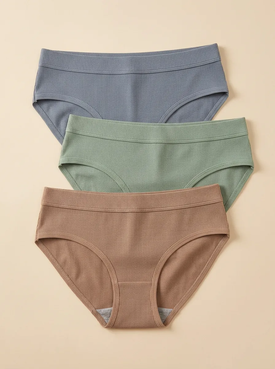 Women's Minimalist Ribbed Classic Briefs 3-Pack