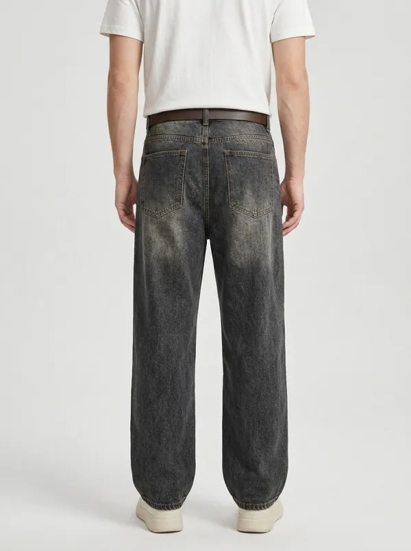 Unisex Contemporary Streetwear Graffiti Star Jeans