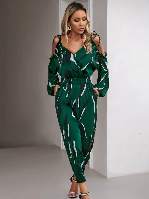 Lyric Abstract Print High Waist Jumpsuit