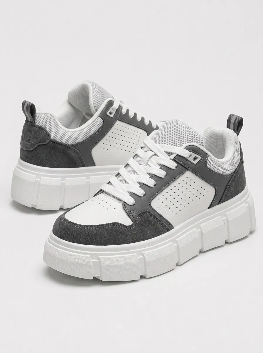 Men's Colorblock Perforated Skate Shoes