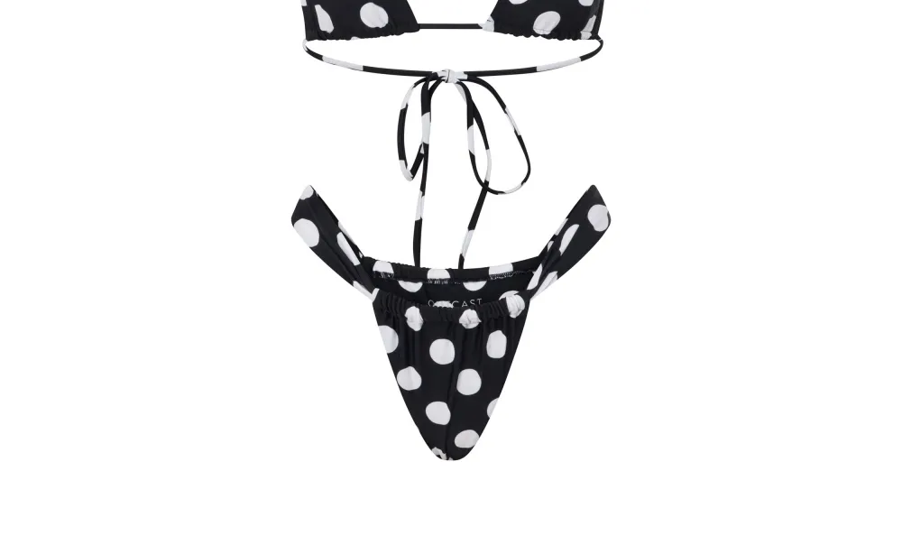 Polka Dot Triangle Bikini Top