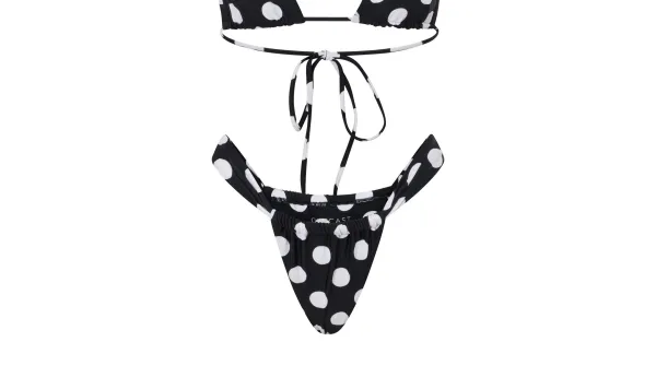 Polka Dot Triangle Bikini Top