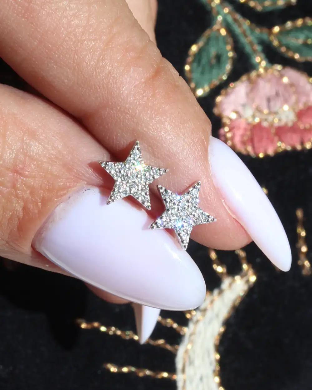 Star Diamond Stud Earrings