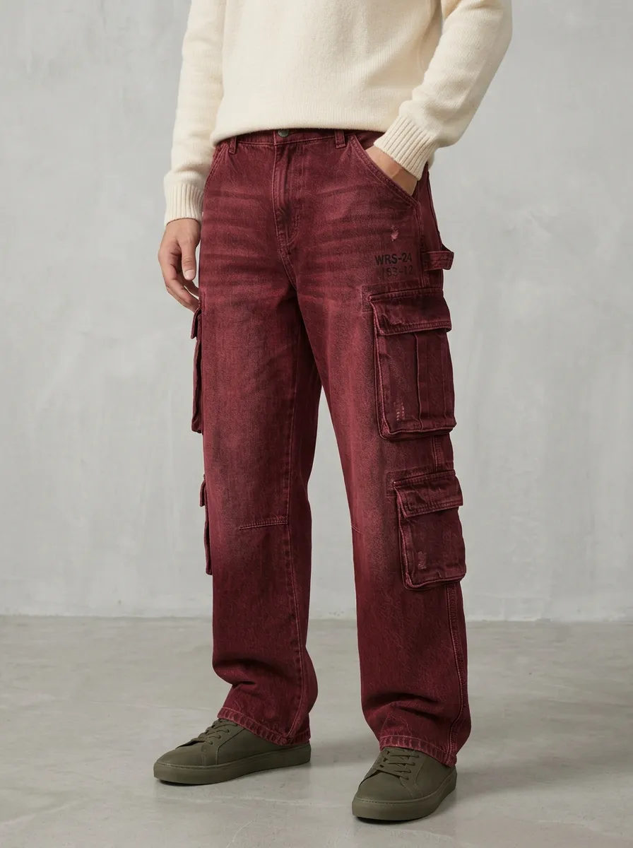 Men's Casual Streetwear Graphic Cargo Pants