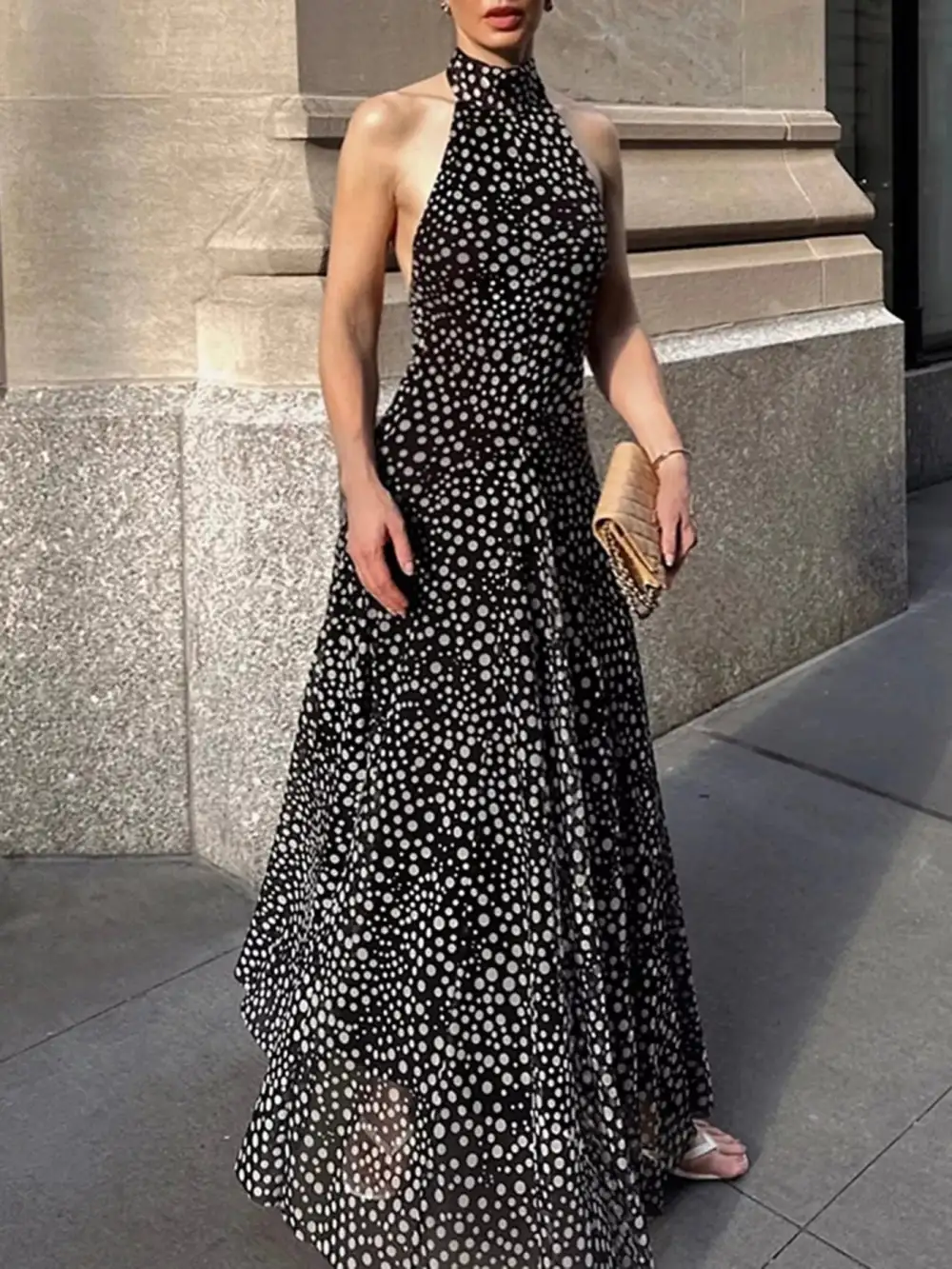 Polka Dot Maxi Dress