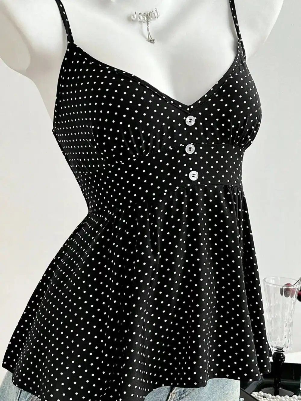 Dot V-Neck Cami