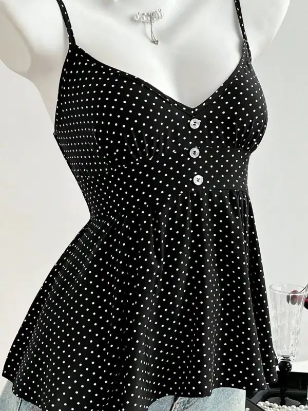 Dot V-Neck Cami