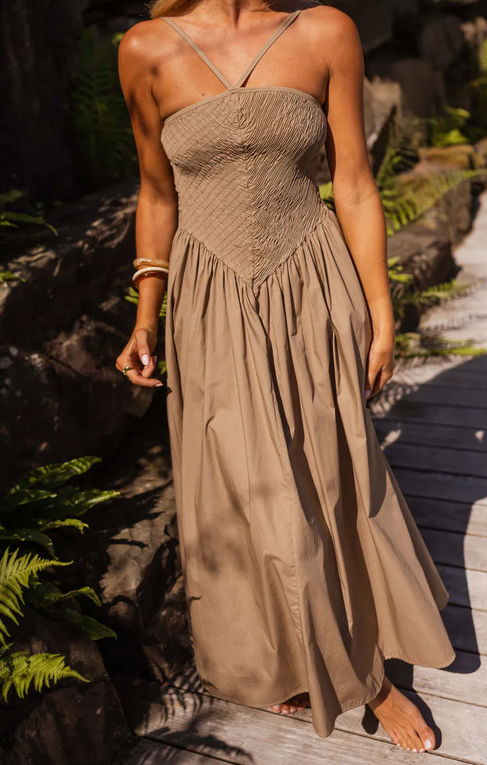 Tie Detail Bodycon Maxi Dress