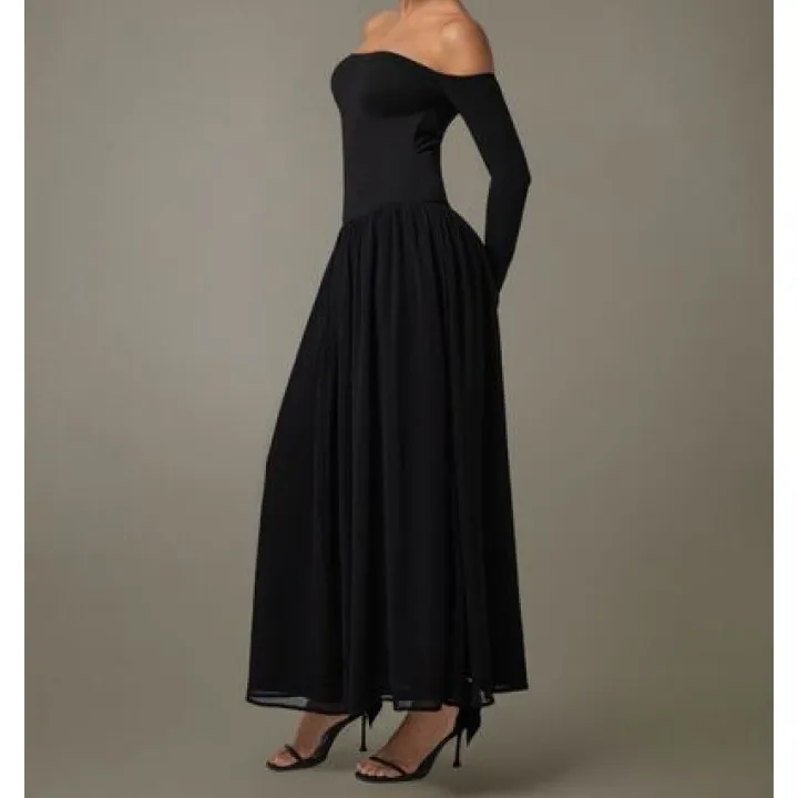 Everyday Off Shoulder Long Sleeve Maxi Dress