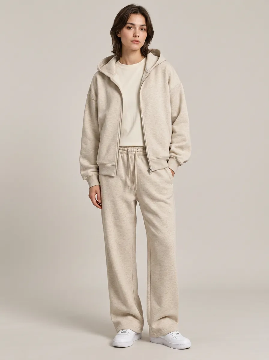 Unisex Sport Essential Hooded Zip Minimalist Jogger Set