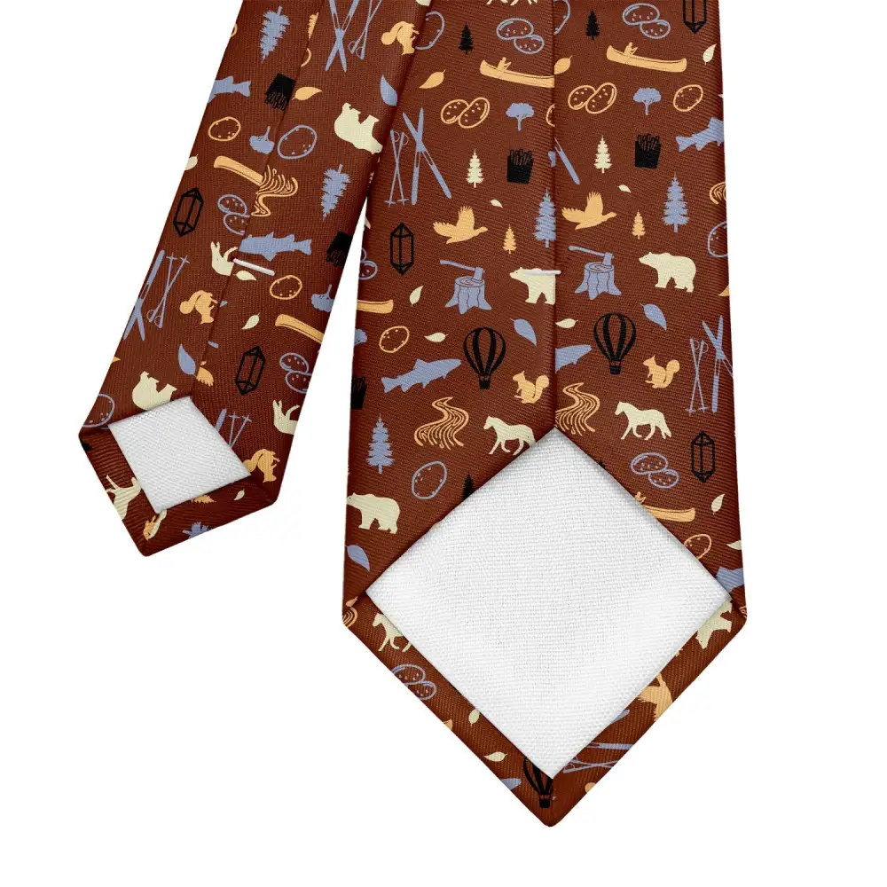 Refined Heritage Emblem Expression Necktie