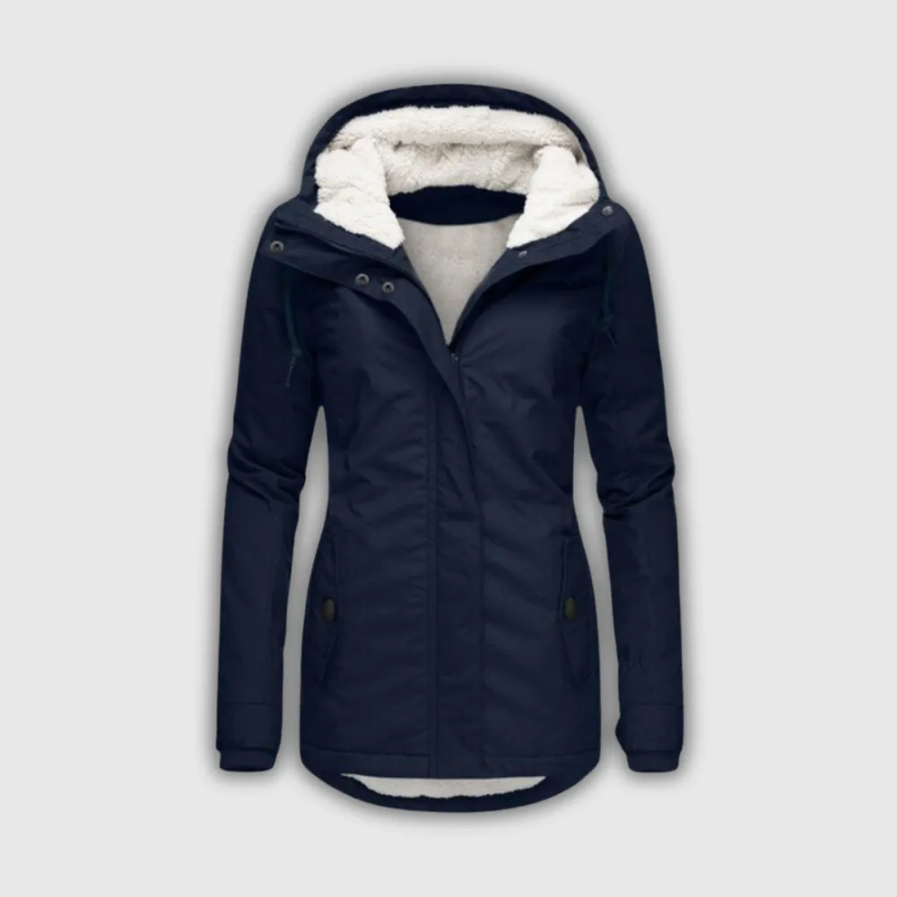 Pleated Hooded Tailored Coat