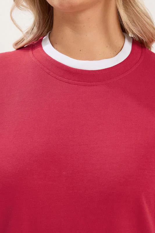 Red 2-In-1 Sweatshirt detail 3