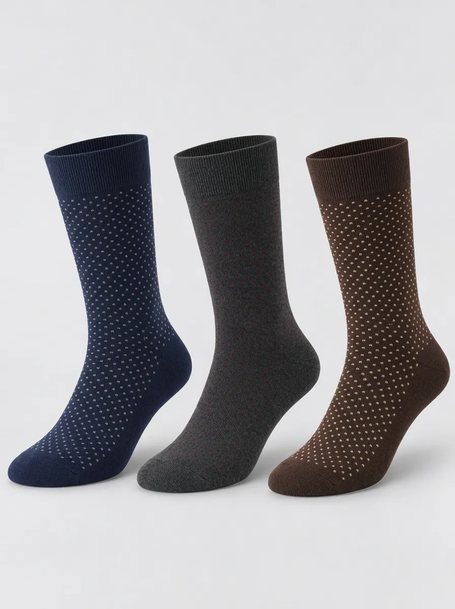 Men's Crest Polka Dot Dot Socks 3-Pack