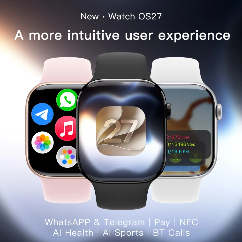 46mm Slim AMOLED Smartwatch | Premium Square Design, AI Assistant, Bluetooth Calls & NFC