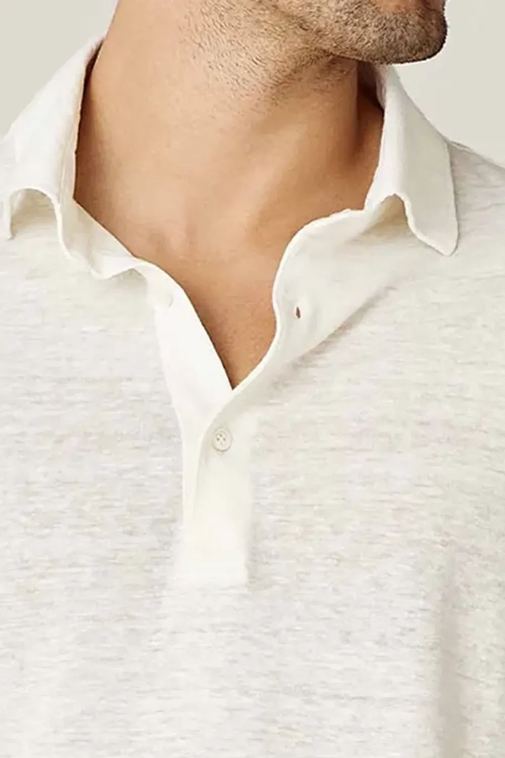 Breathable Polo Linen Jersey-Green