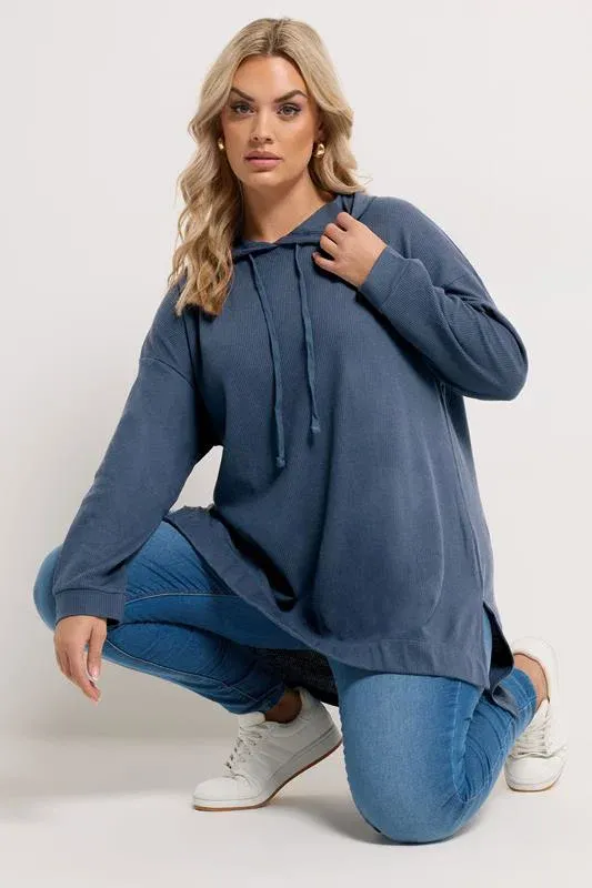 Navy Blue Waffle Hoodie