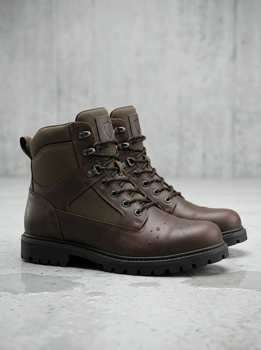 Men's Waterproof Tactical Graphic Detail Work Boots
