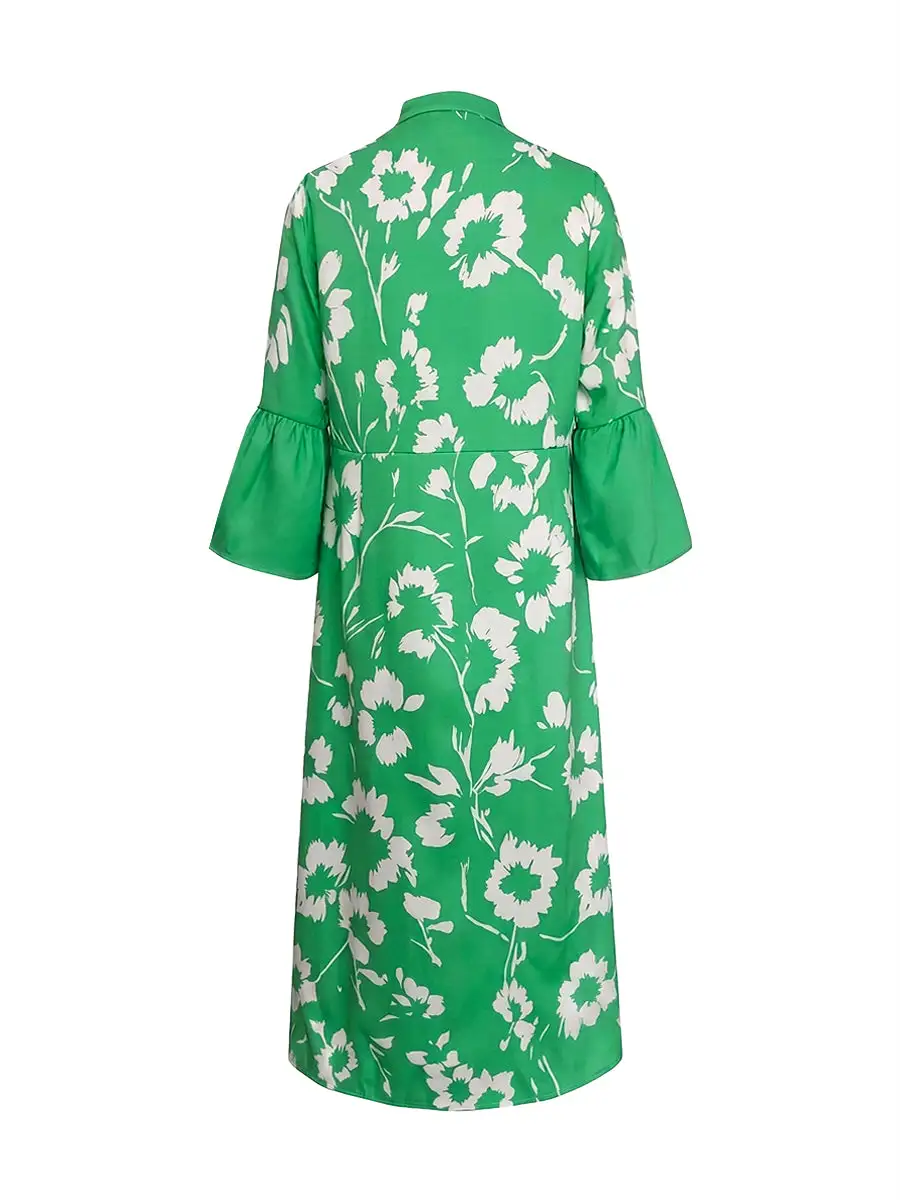 Pleated Neck Maxi Dress