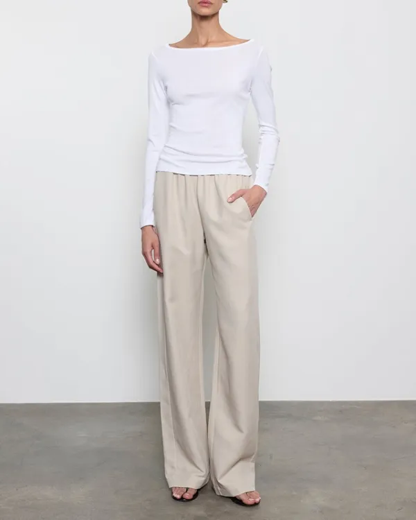 Cotton  Boatneck White
