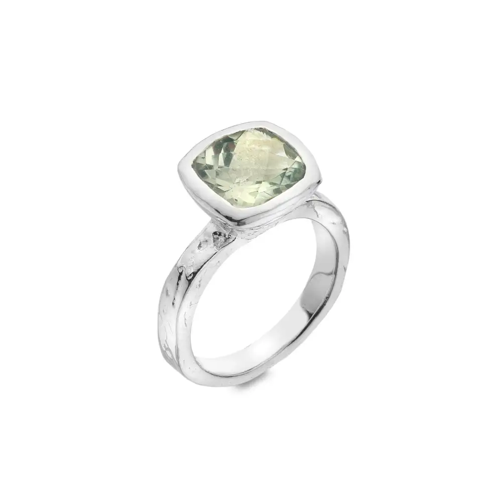 Quartz Textured Wide Ring