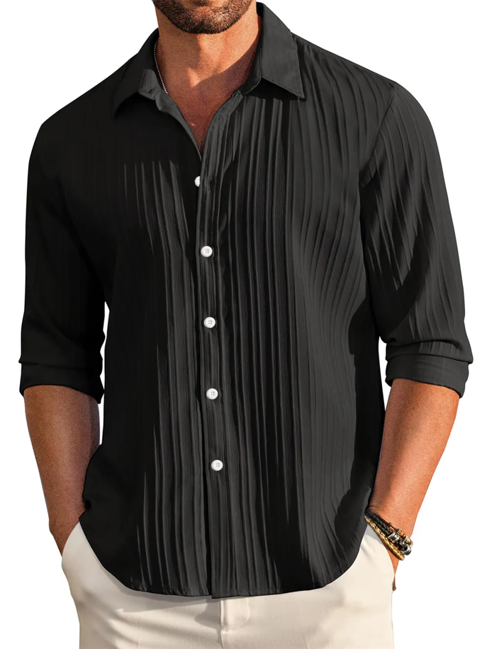 Long Sleeve Button Front Shirt