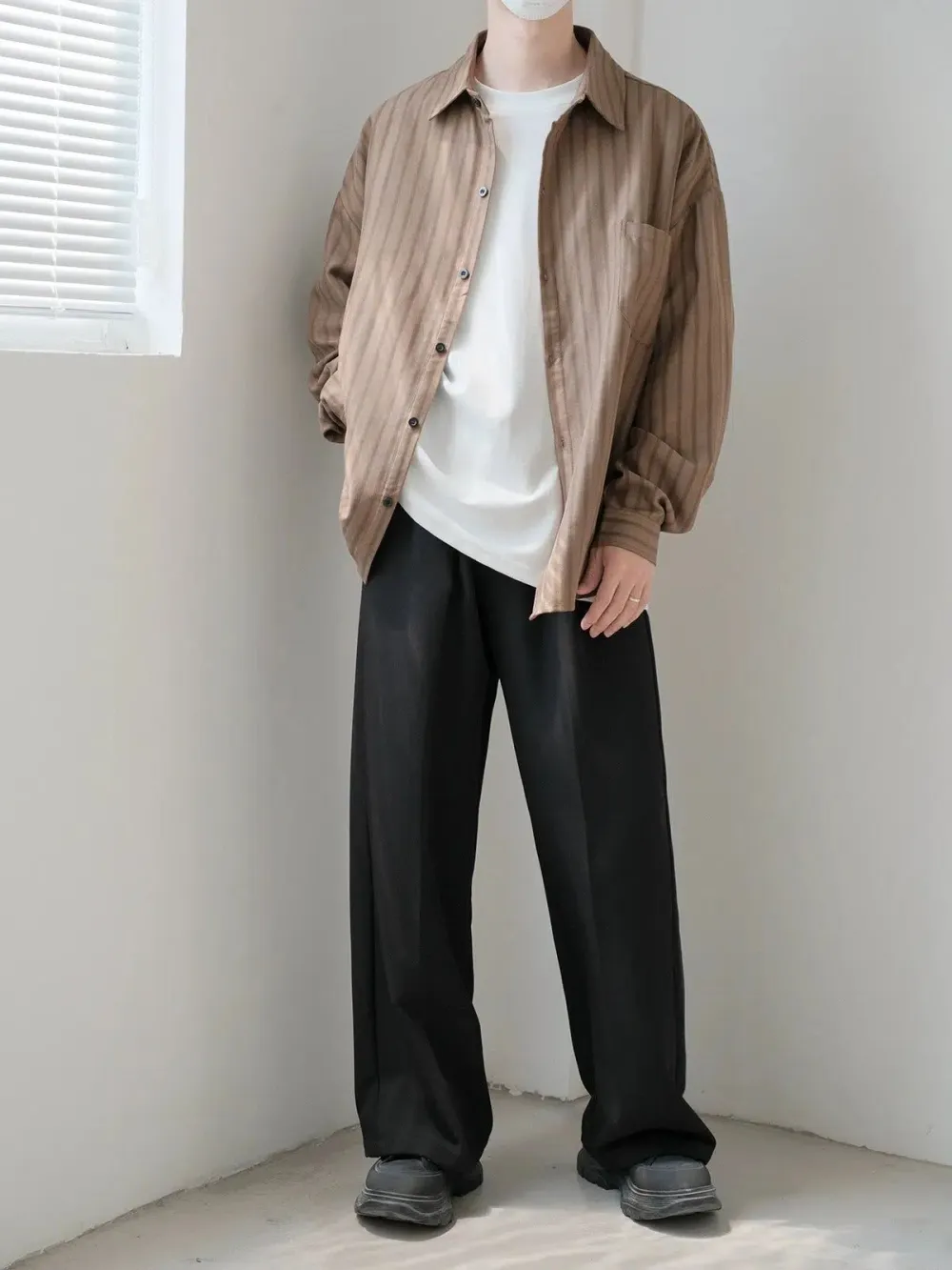 Striped Pattern Buttoned Shirt