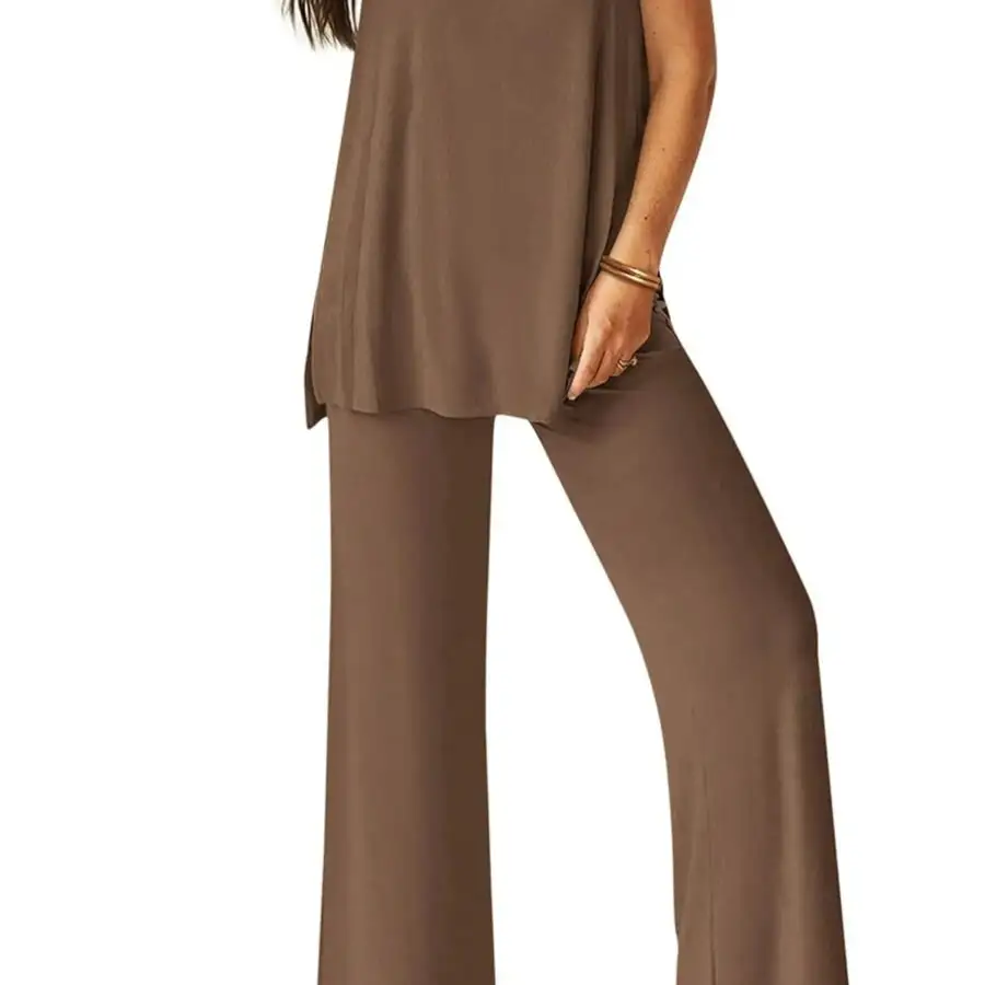 Round Neck Tank and Pants Set