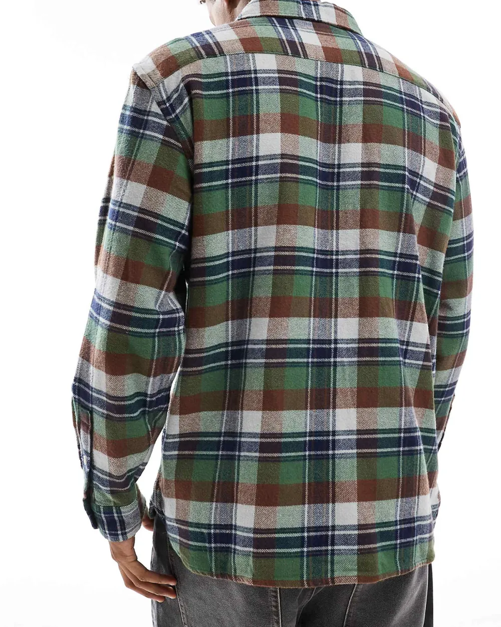 Check Flannel Worker Shirt In Brown