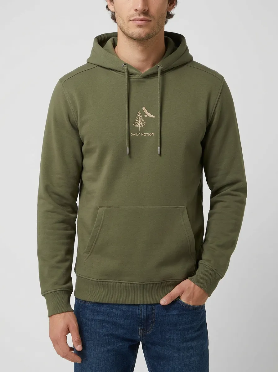 Men's Nature Outdoor Eagle Tree Daily Motion Print Hoodie