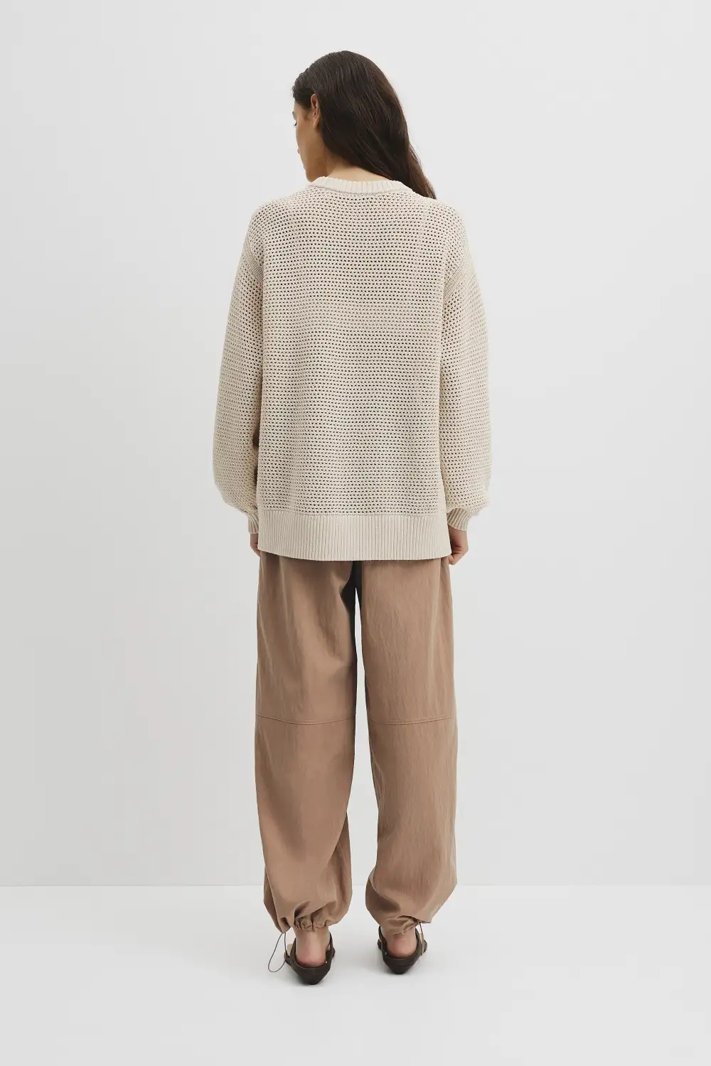 Women's Classic Crochet Relaxed Sweater
