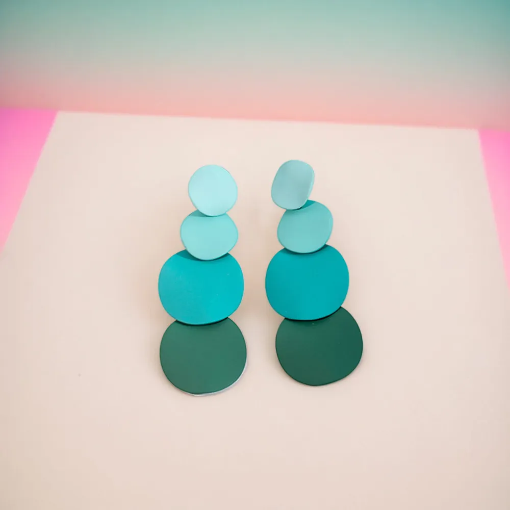 Geometric Round Statement Earrings