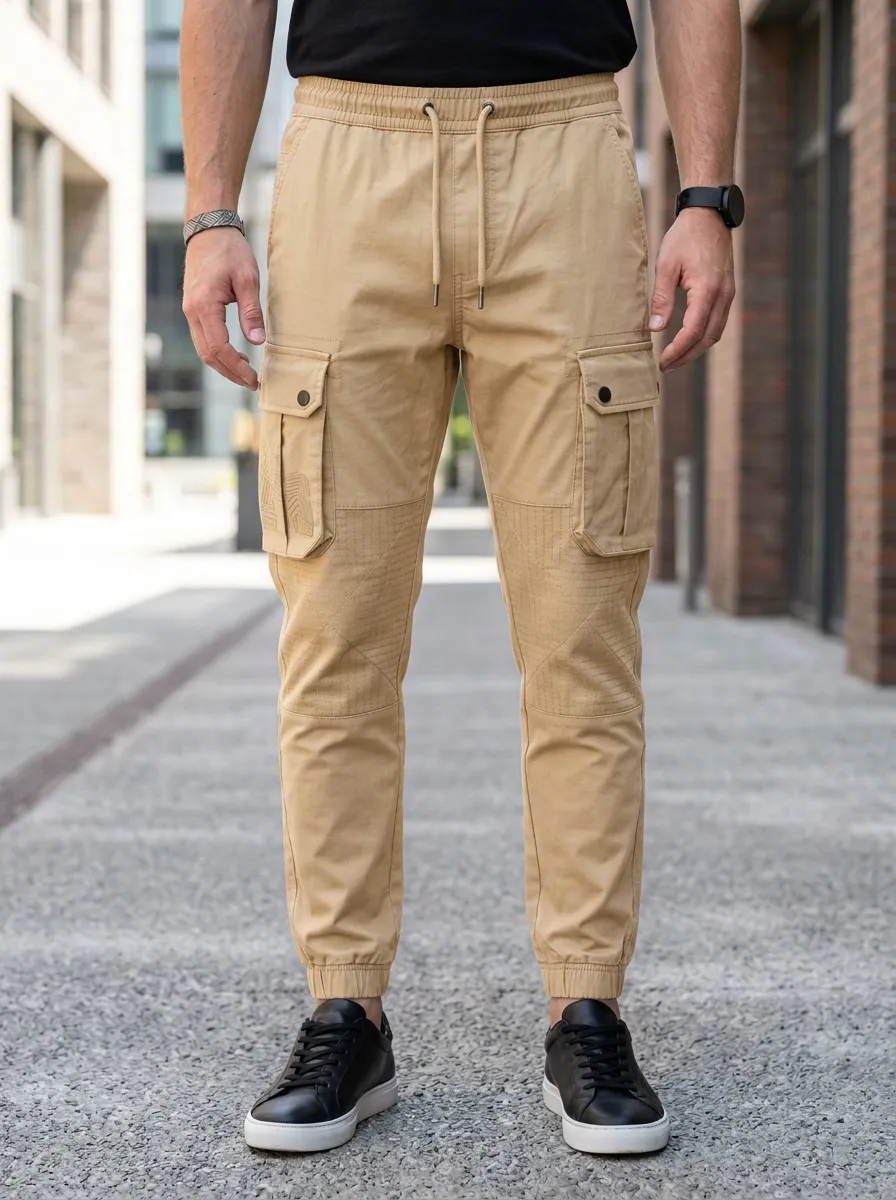 Easy-Wear Relaxed Look Men's Cargo Jogger Pants