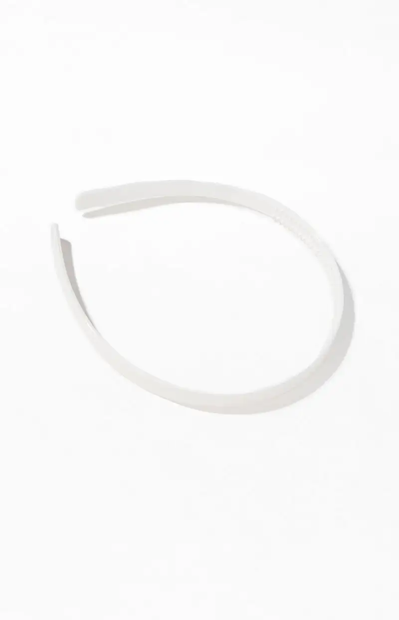 John Galt White Thin Headband
