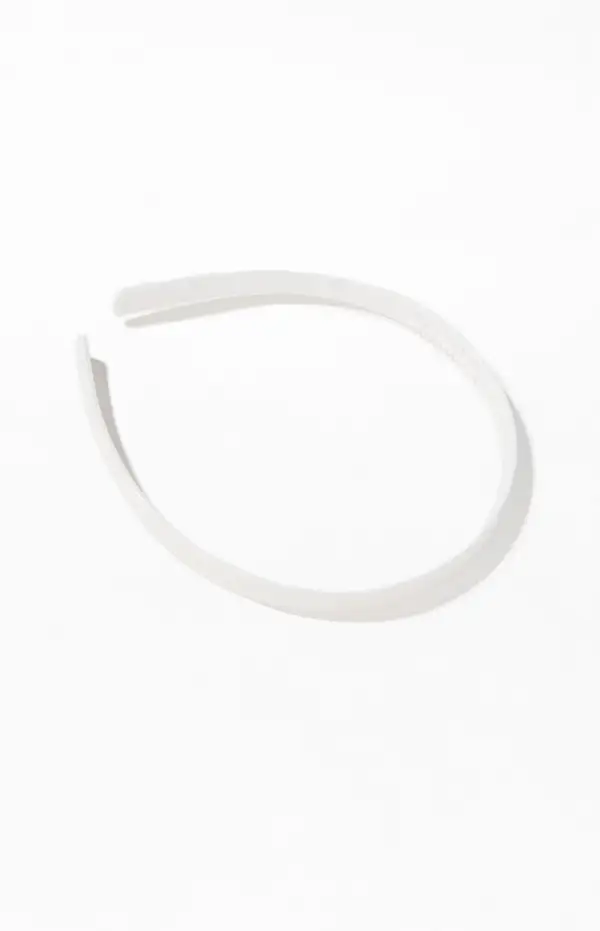 John Galt White Thin Headband