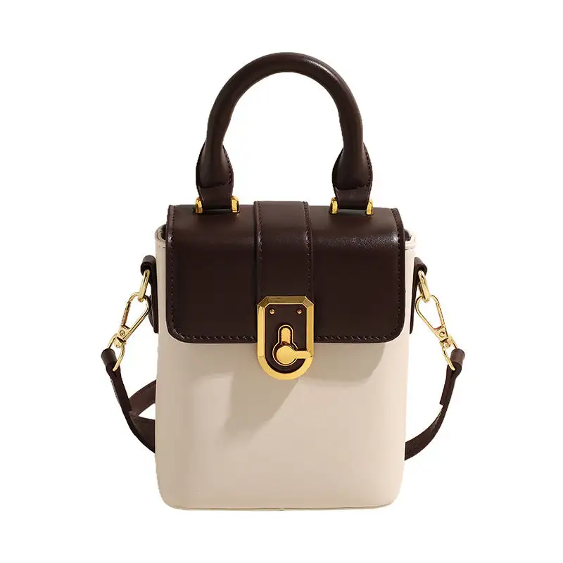 Top Handle Compact Square Crossbody Bag