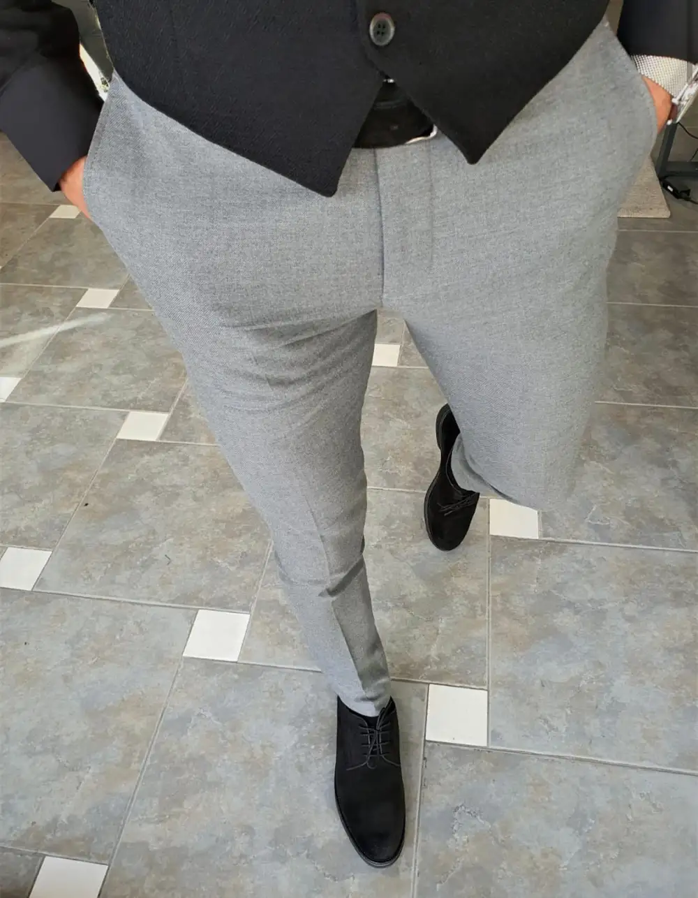 Modern Urban Slim Fit Refined Tailored Trousers
