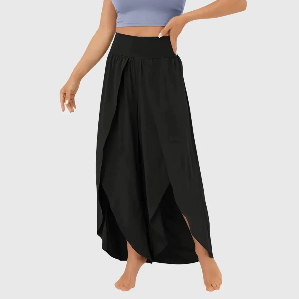  Wide Leg Split Hem Pants
