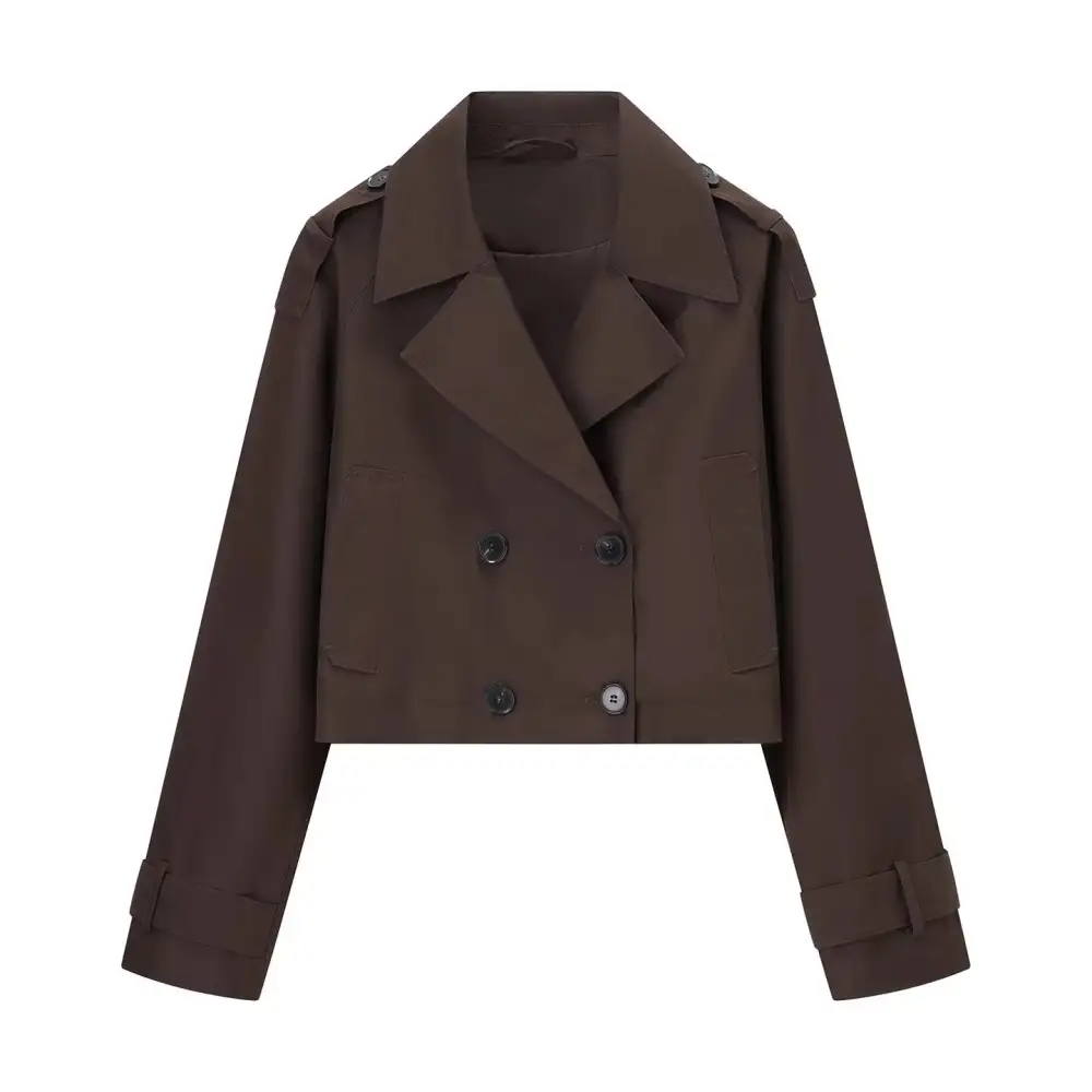 Tailored Lapel Collar Trench Coat