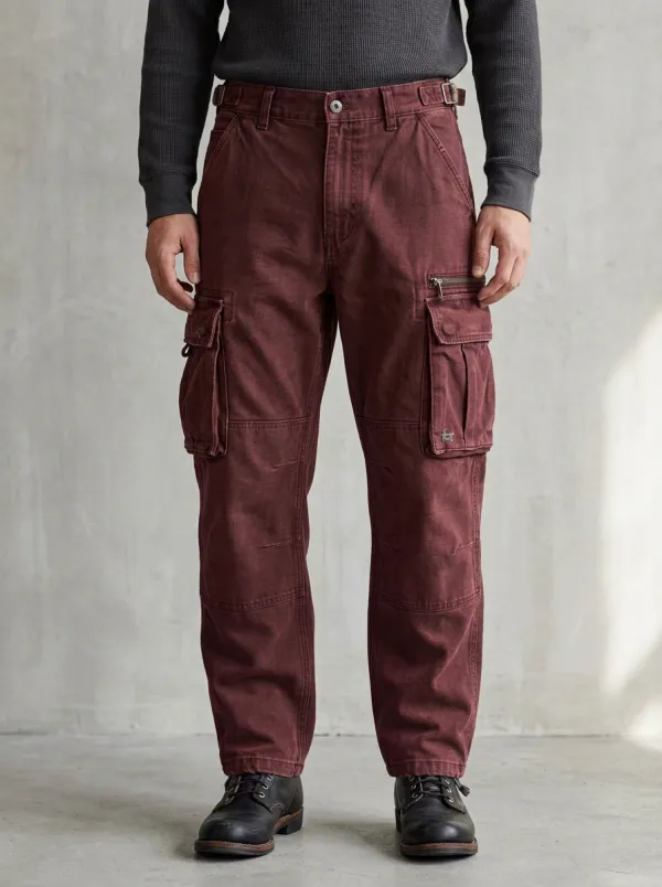 Men's Relaxed Vintage Washed Canvas Cargo Pants