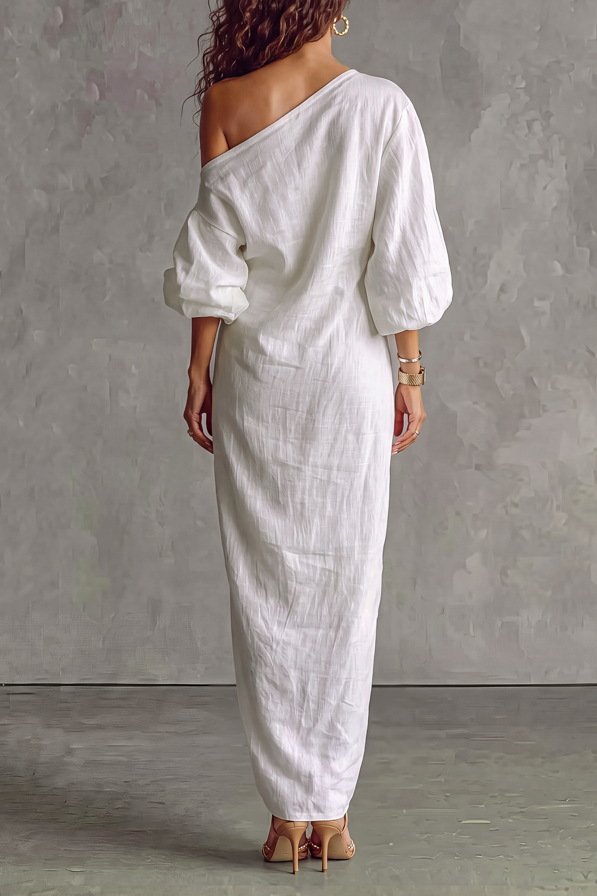 Modern One Shoulder Maxi Dress
